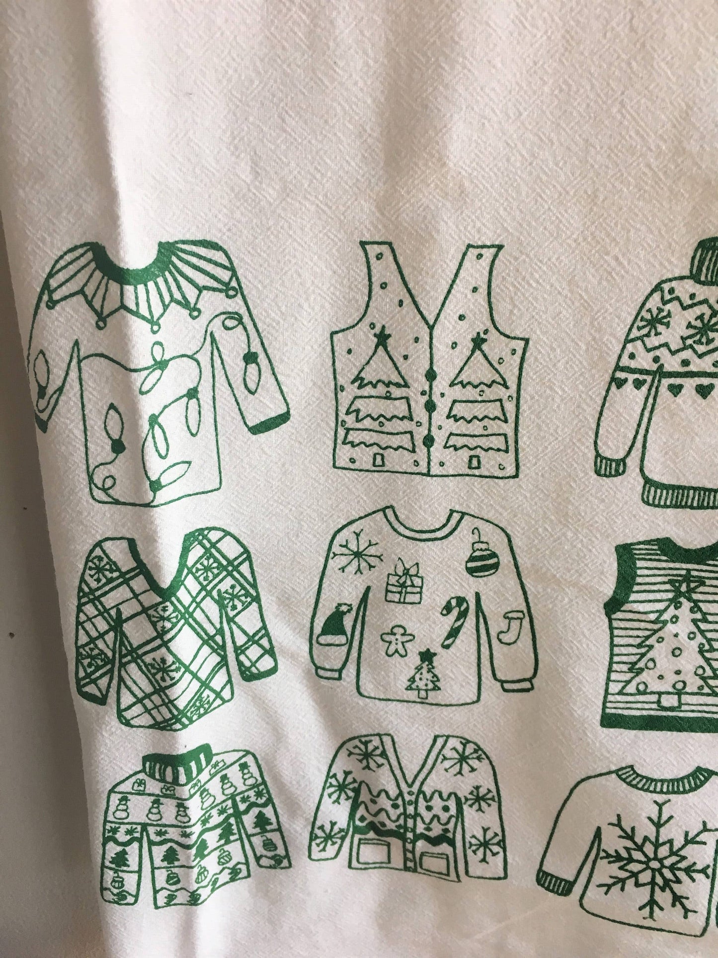 Ugly Sweater Christmas Tea Towel