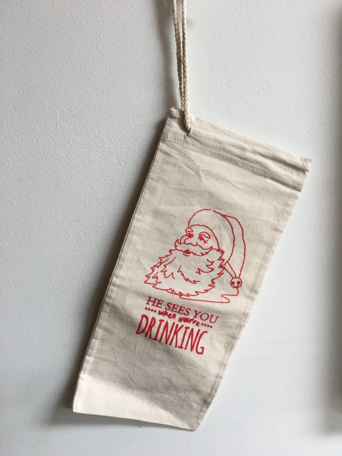 Santa Wine Tote Bag