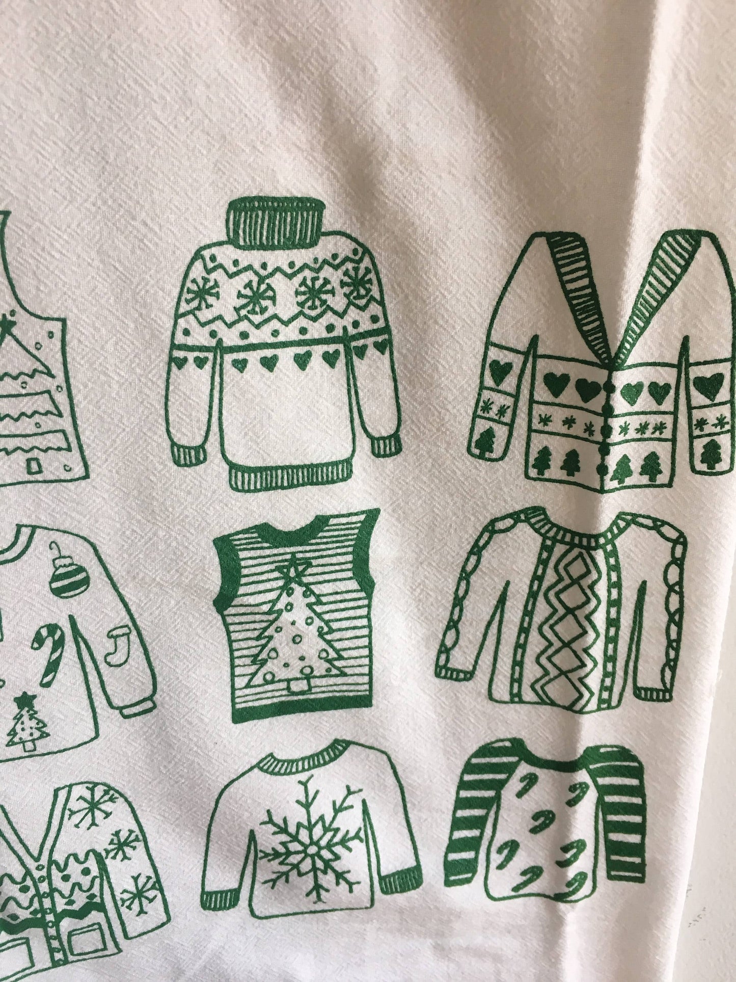 Ugly Sweater Christmas Tea Towel