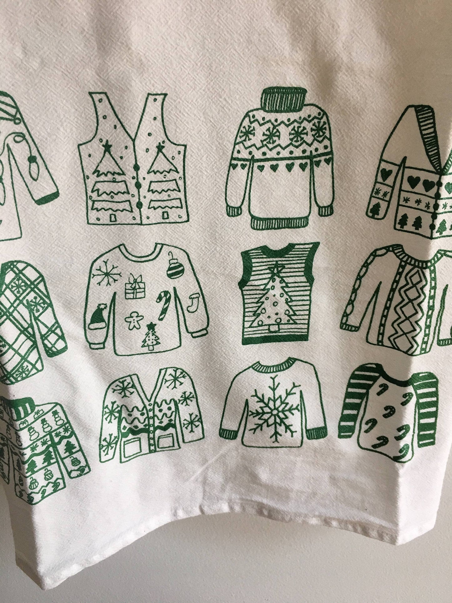 Ugly Sweater Christmas Tea Towel