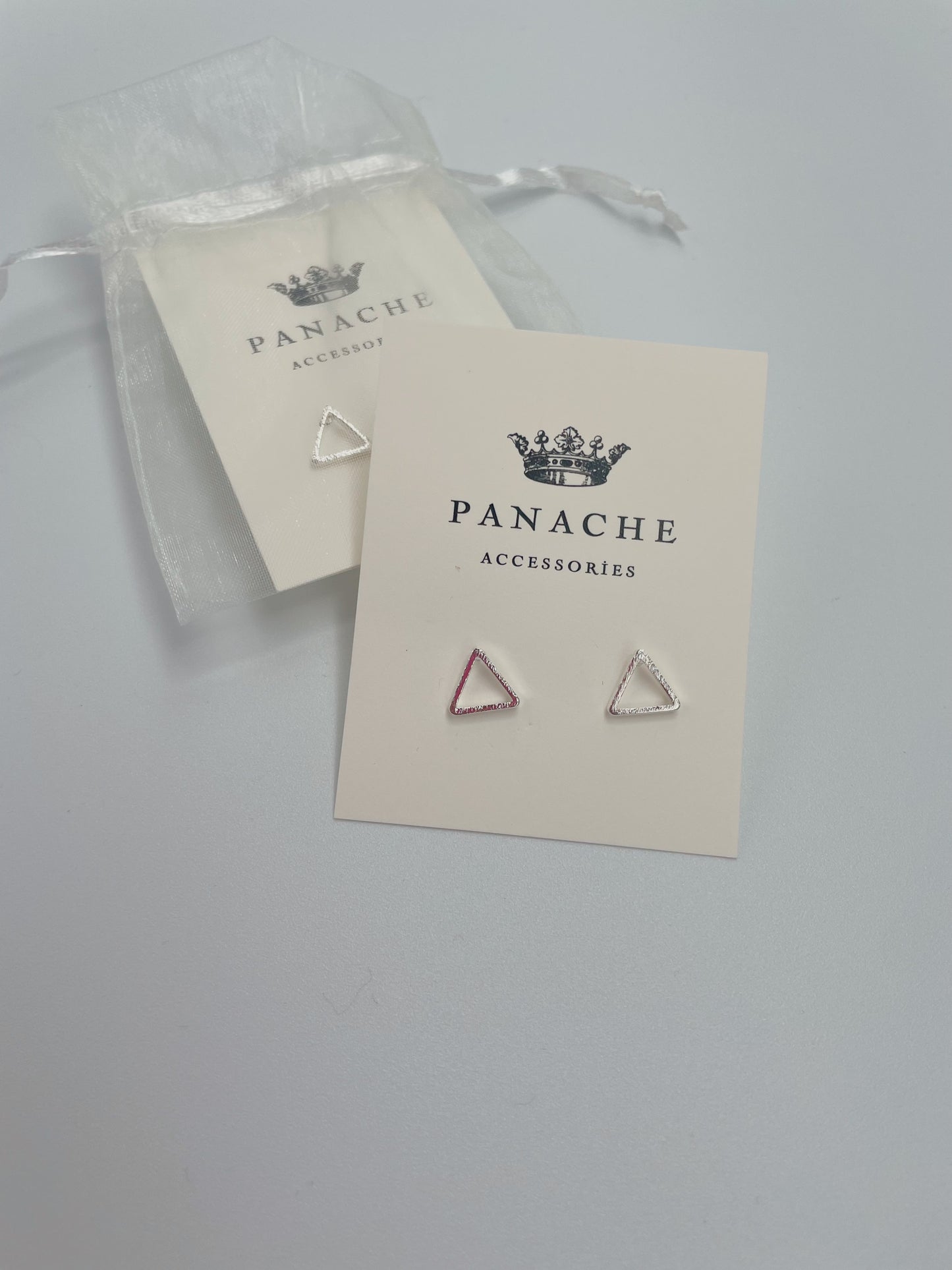 Open Triangle Stud Earrings