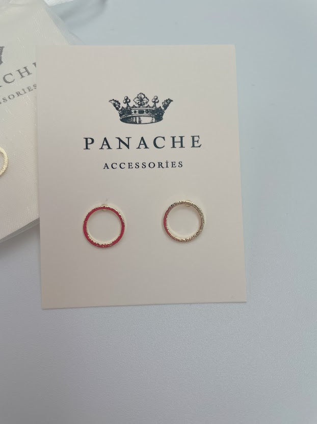 Open Circle Stud Earrings