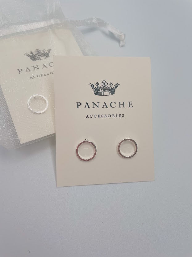 Open Circle Stud Earrings