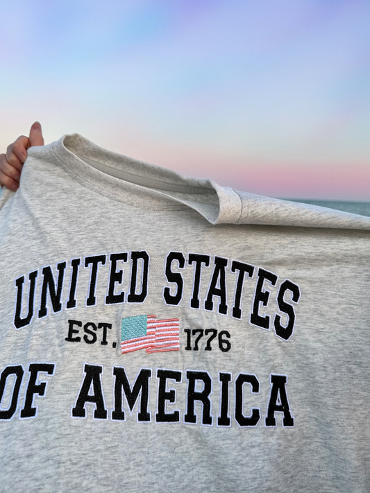 USA Embroidered Tee