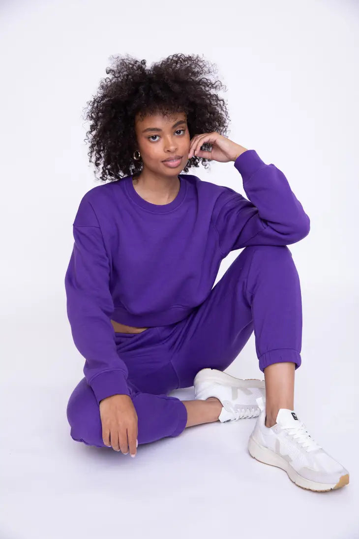 Cropped Crew Fleece Set