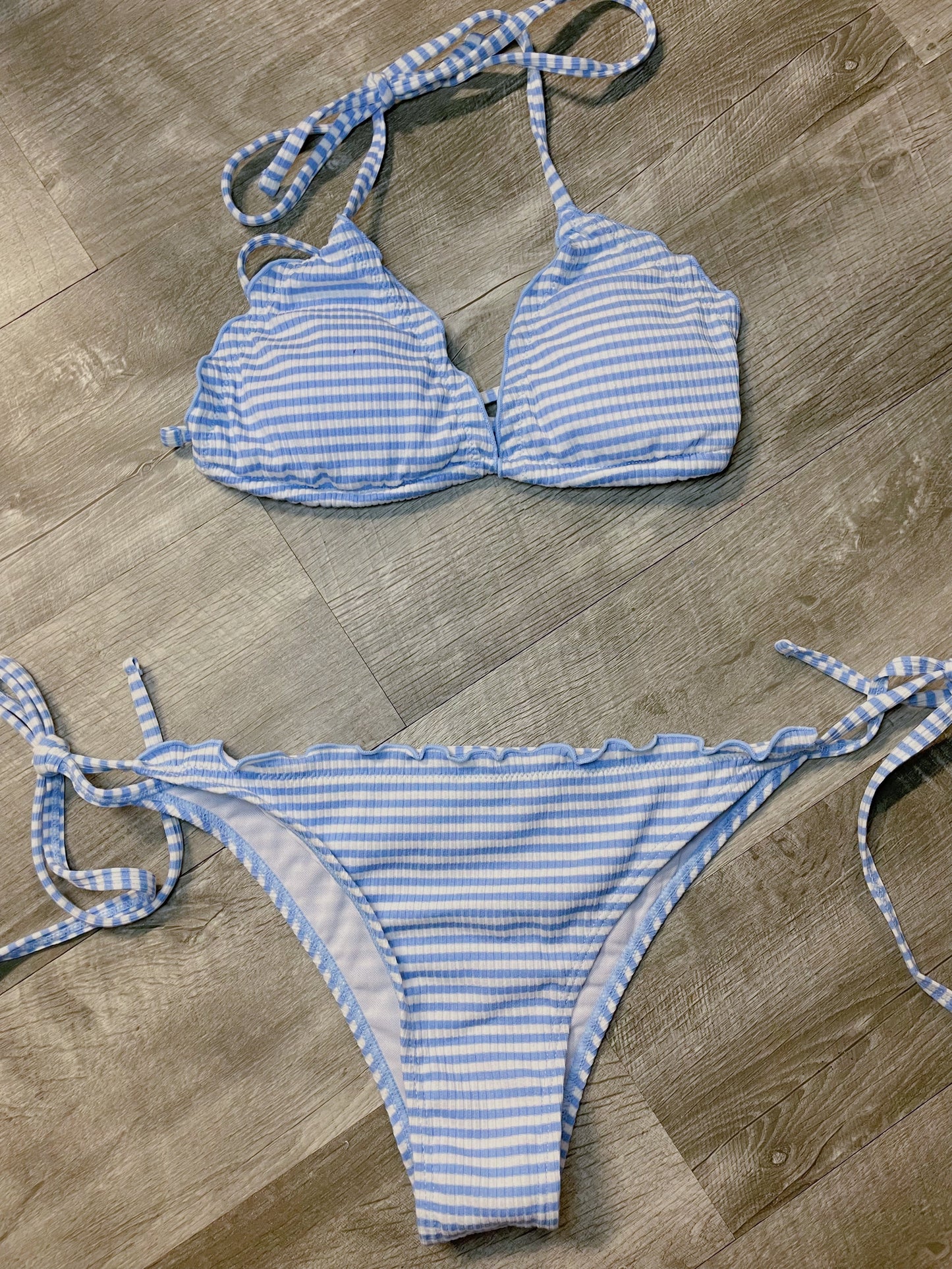 Blue & White Bikini