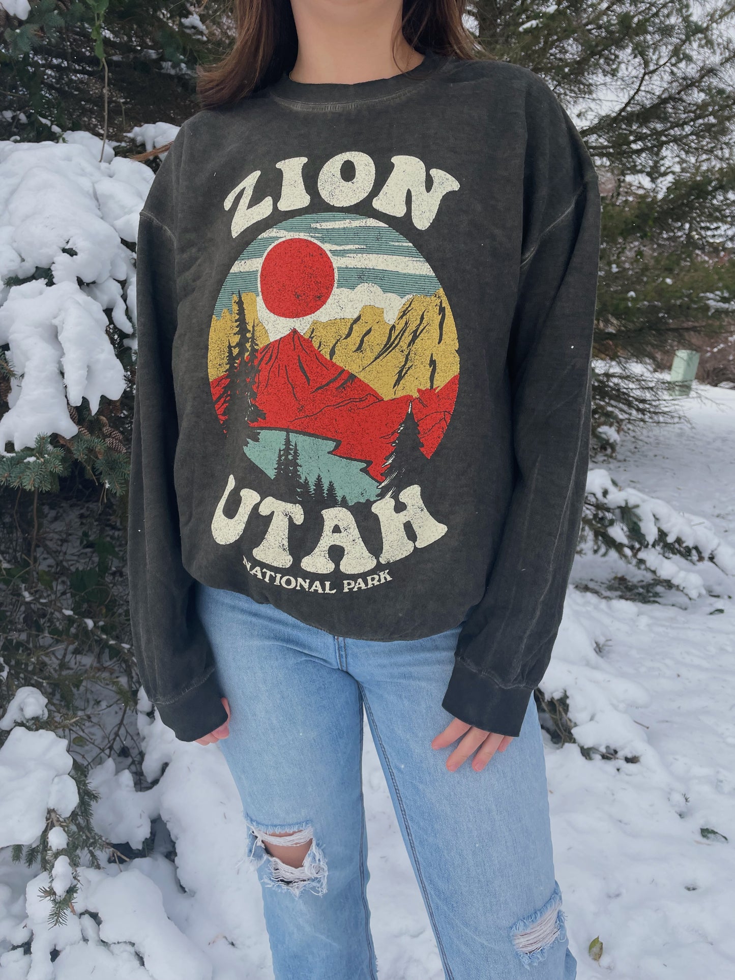 Zion National Park Graphic Crewneck