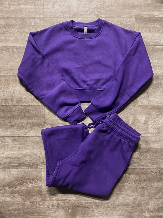 Cropped Crew Fleece Set